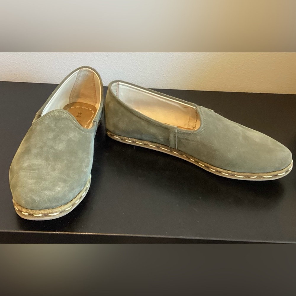 Sabah Women's Suede Flats - Olive